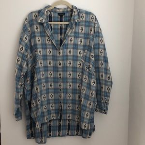 Blue Pattern TopShop Shirt